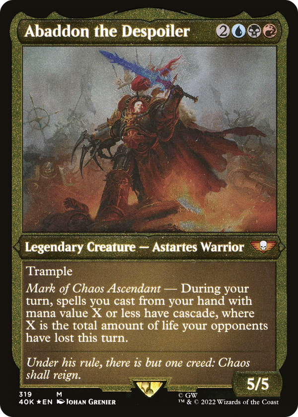 Abaddon the Despoiler (Display Commander) (Etched Foil) [Warhammer 40,000]