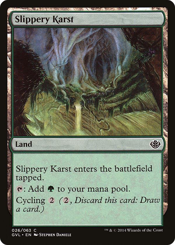 Slippery Karst (Garruk vs. Liliana) [Duel Decks Anthology]