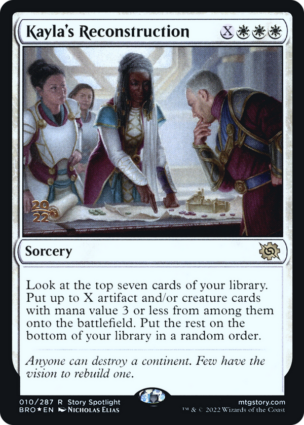 Kayla's Reconstruction [The Brothers' War Prerelease Promos]