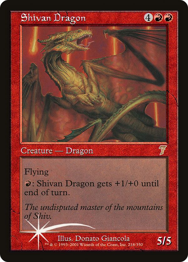 Shivan Dragon [Seventh Edition]
