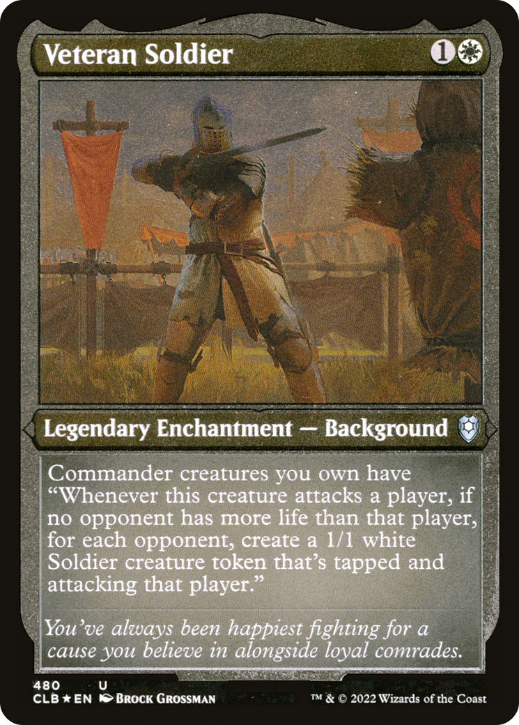 Veteran Soldier (Foil Etched) [Commander Legends: Battle for Baldur's Gate]