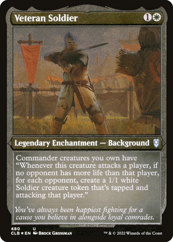 Veteran Soldier (Foil Etched) [Commander Legends: Battle for Baldur's Gate]