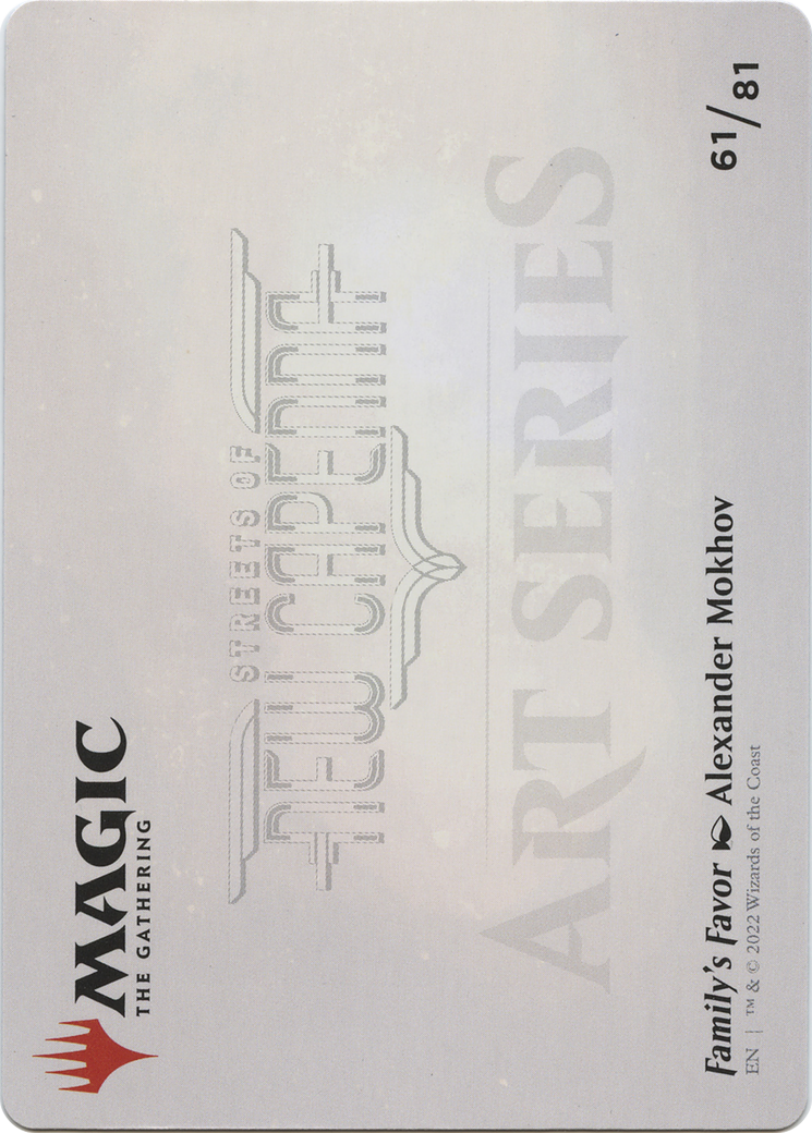 Family's Favor // Family's Favor (ASNC-061) - New Capenna Art Series (Borderless) Foil
