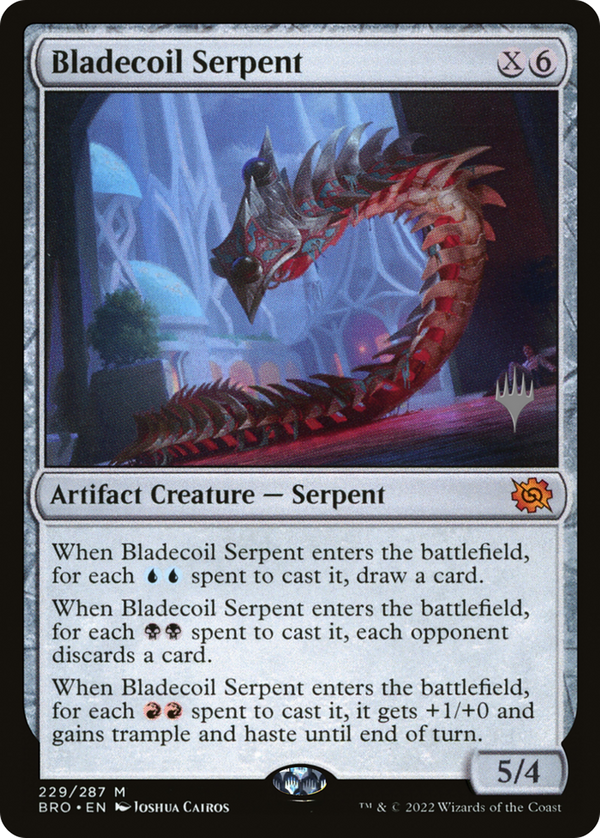 Bladecoil Serpent (Promo Pack) [The Brothers' War Promos]
