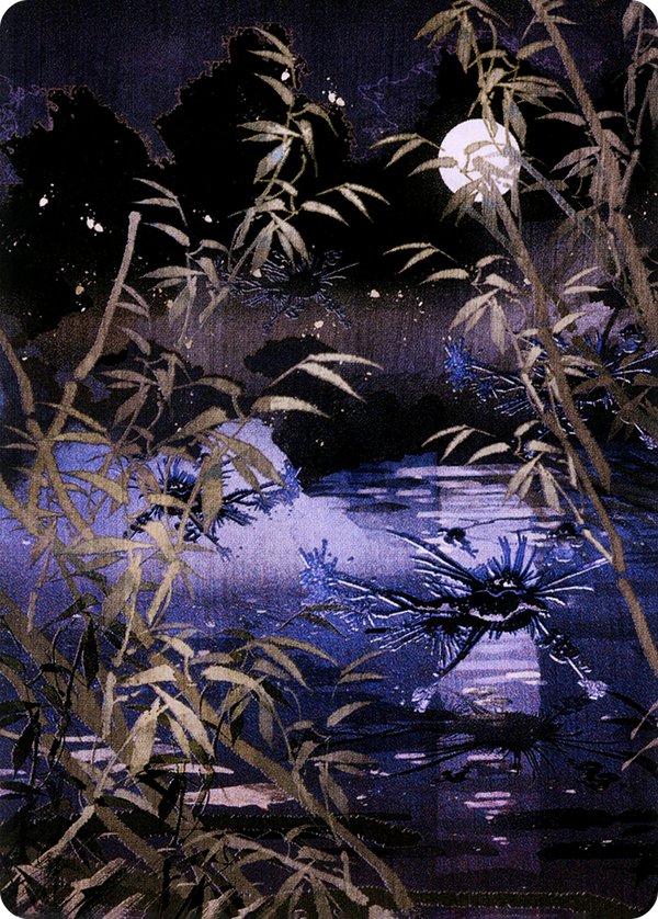 Swamp // Swamp (ANEO-081) - Neon Dynasty Art Series (Borderless) Foil