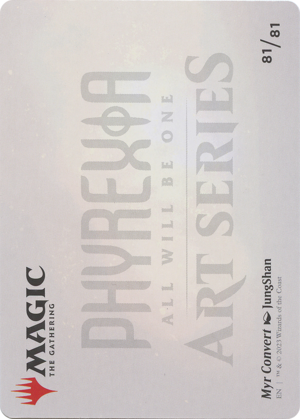 Myr Convert // Myr Convert (AONE-081) - Phyrexia: All Will Be One Art Series (Borderless) Foil