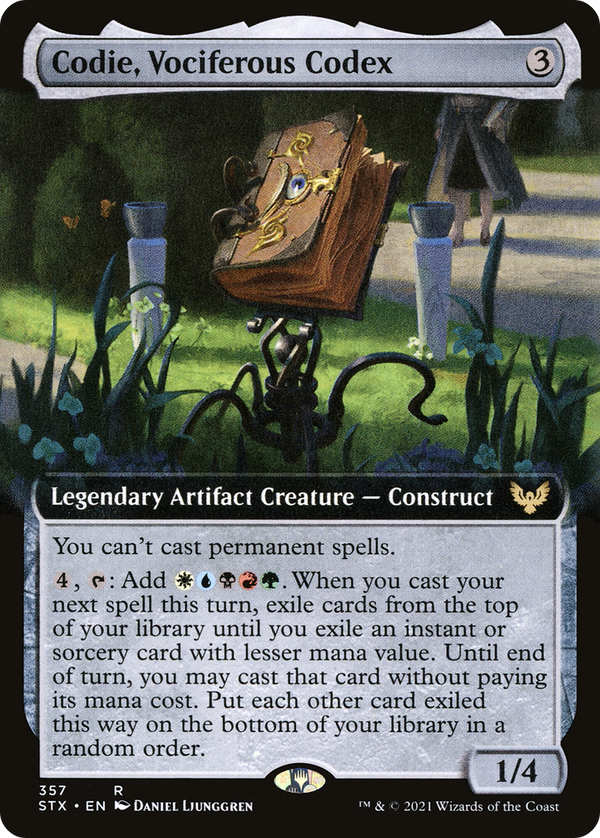 Codie, Vociferous Codex (Extended Art) [Strixhaven: School of Mages]