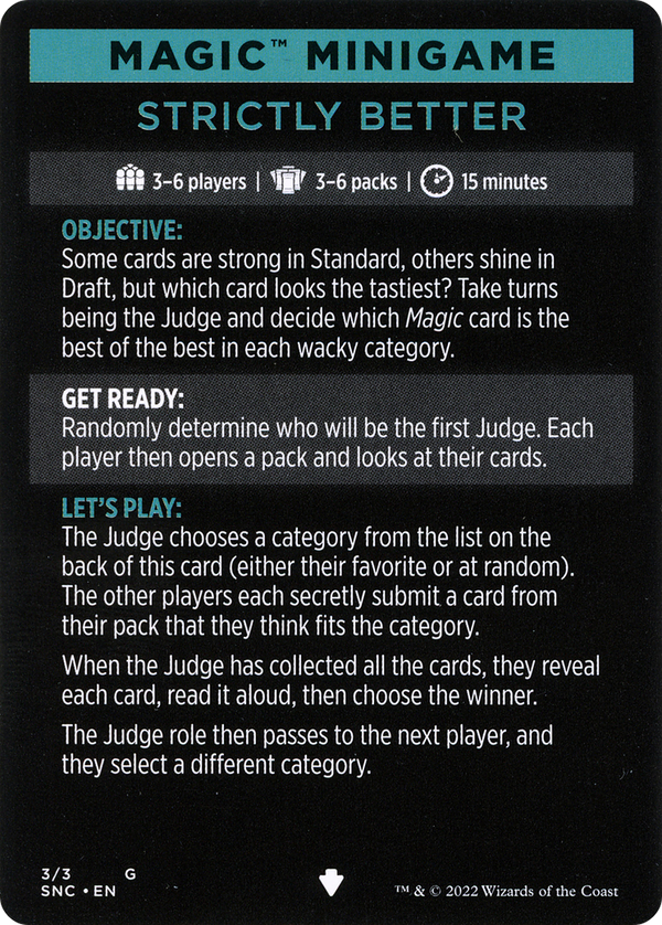 Strictly Better // Strictly Better (cont'd) (MSNC-003) - Streets of New Capenna Minigames Foil