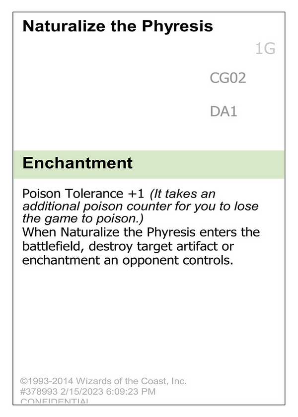 Naturalize the Phyresis (UNK-CG02A) - Unknown Event