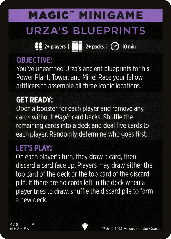 Urza's Blueprints (minigame) // Urza's Blueprints (cont'd) (MMH2-004) - Modern Horizons 2 Minigames