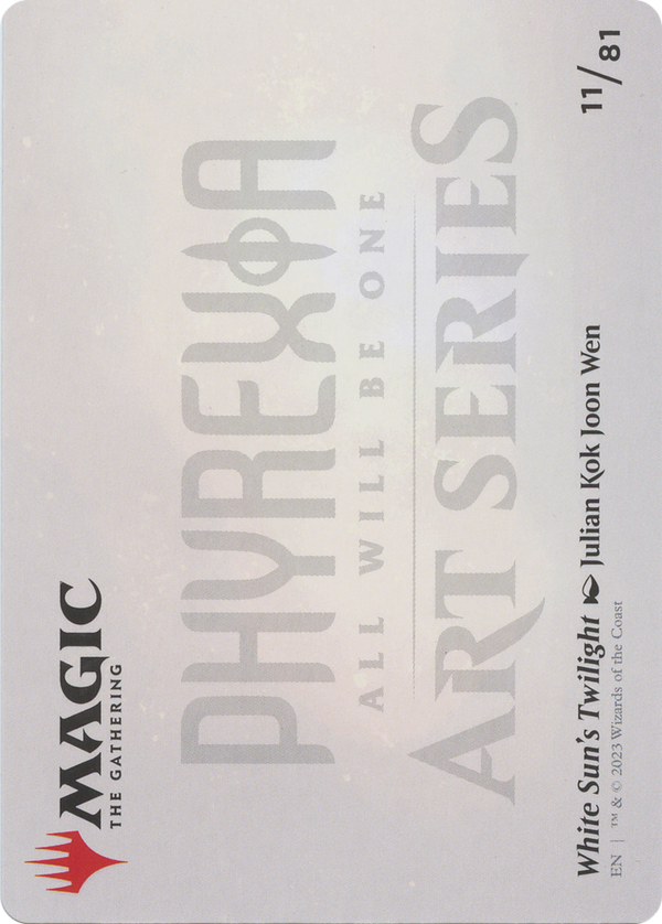 White Sun's Twilight // White Sun's Twilight (AONE-011) - Phyrexia: All Will Be One Art Series (Borderless) Foil
