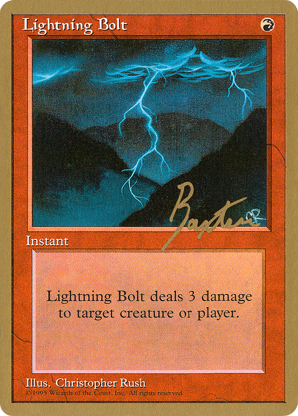 Lightning Bolt (George Baxter) [Pro Tour Collector Set]