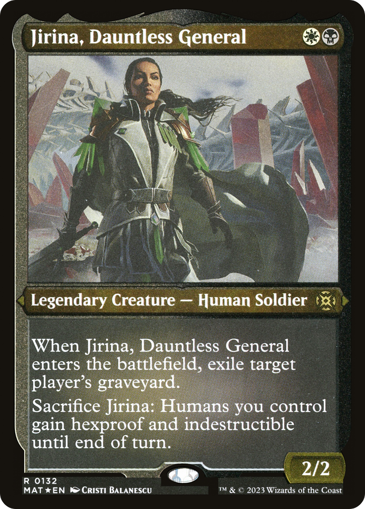 Jirina, Dauntless General (Foil Etched) [March of the Machine: The Aftermath]