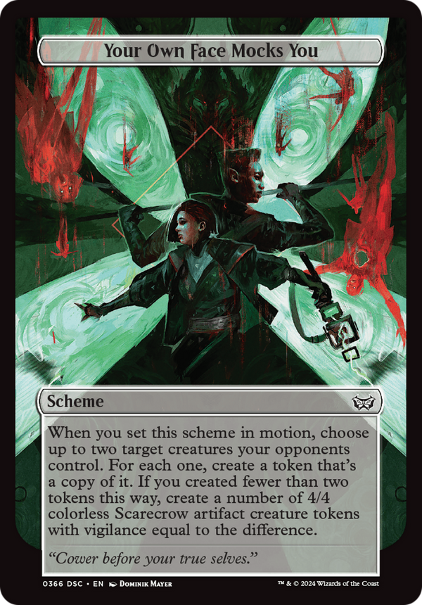 Your Own Face Mocks You (Full Art) [Duskmourn: Archenemy]