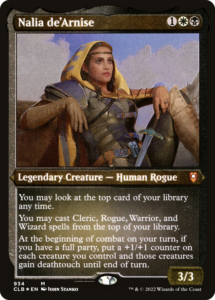 Nalia de'Arnise (Display Commander) (Foil Etched) [Commander Legends: Battle for Baldur's Gate]