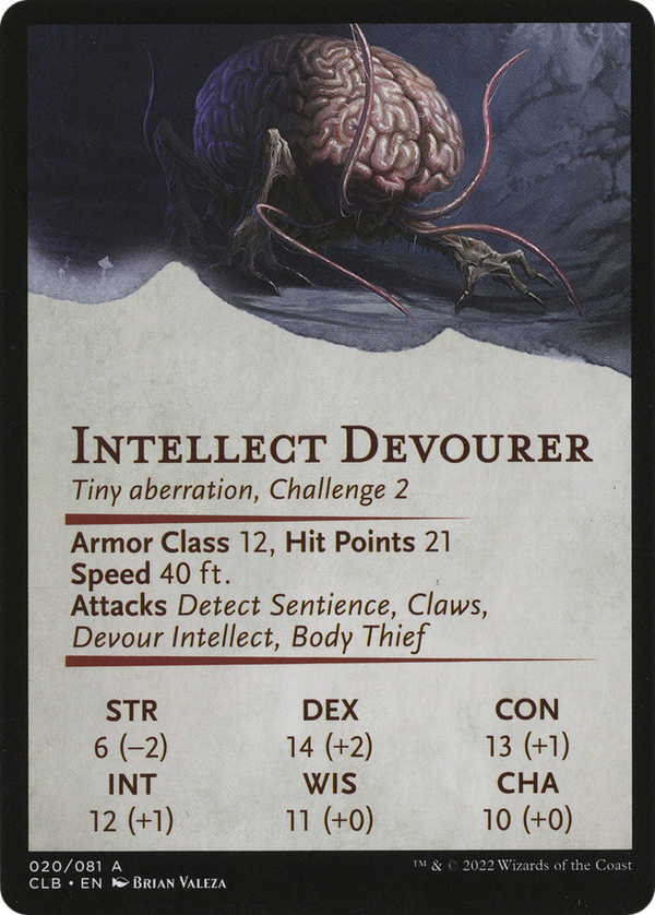 Intellect Devourer // Intellect Devourer (ACLB-020) - Battle for Baldur's Gate Art Series (Borderless)
