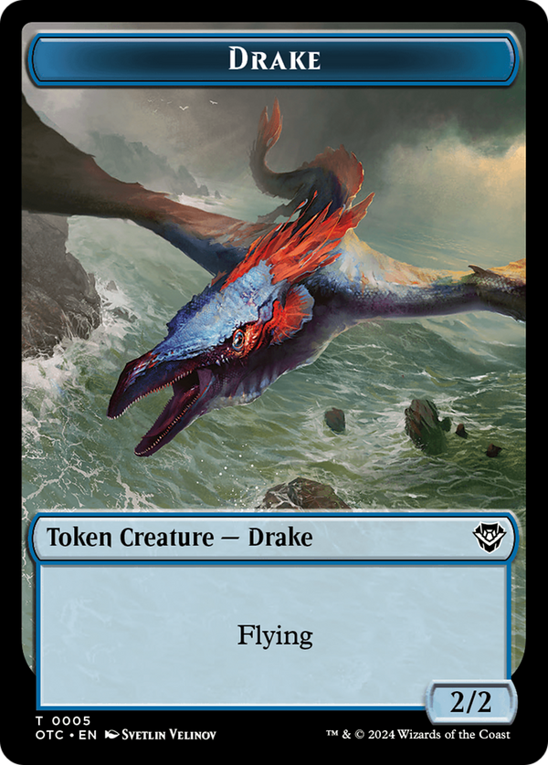 Drake (TOTC-005) - Outlaws of Thunder Junction Commander Tokens Foil