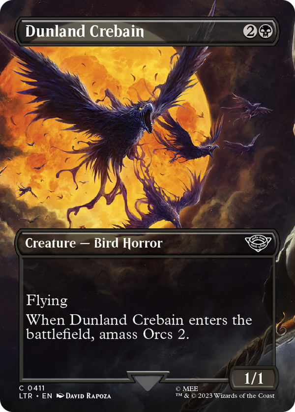 Dunland Crebain (Borderless Alternate Art) [The Lord of the Rings: Tales of Middle-Earth]