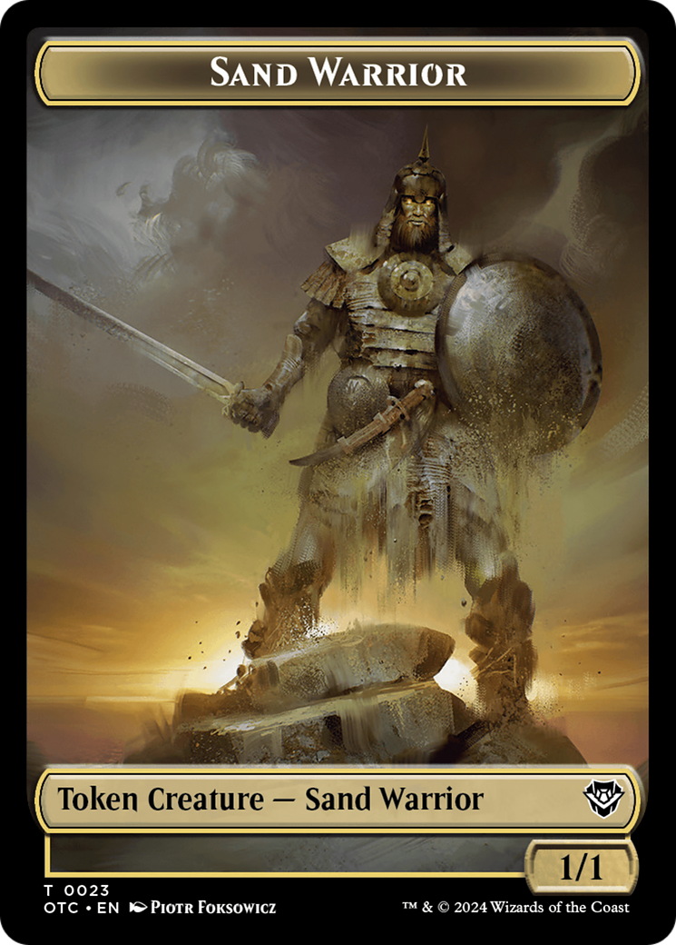 Sand Warrior (TOTC-023) - Outlaws of Thunder Junction Commander Tokens Foil