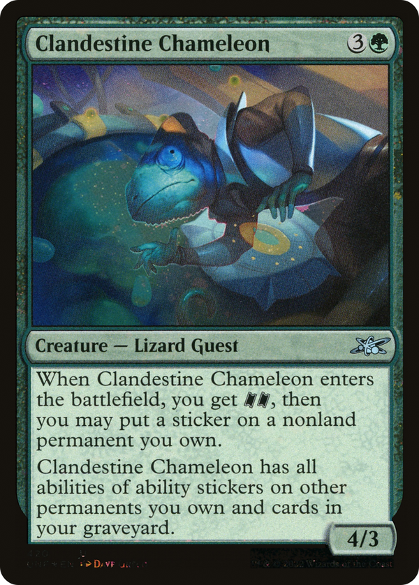 Clandestine Chameleon (Galaxy Foil) [Unfinity]