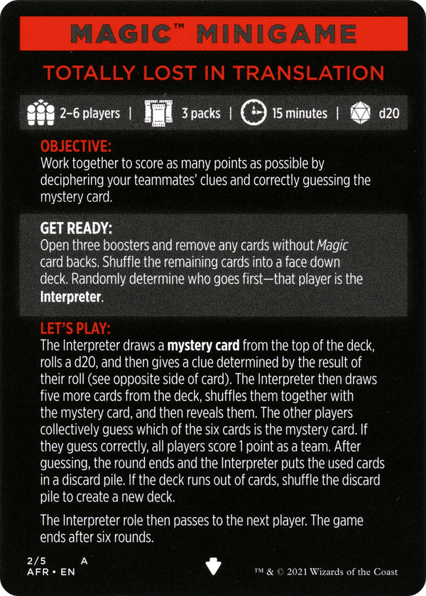 Totally Lost in Translation // Totally Lost in Translation (cont'd) (MAFR-002) - Adventures in the Forgotten Realms Minigames Foil