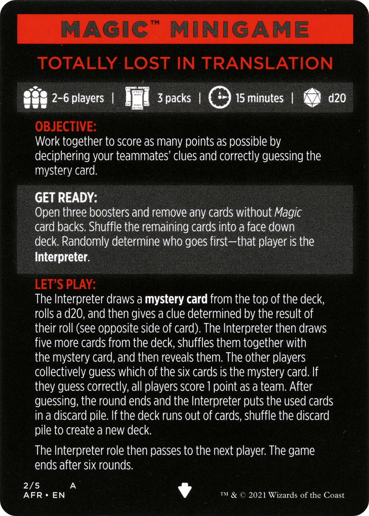 Totally Lost in Translation // Totally Lost in Translation (cont'd) (MAFR-002) - Adventures in the Forgotten Realms Minigames Foil