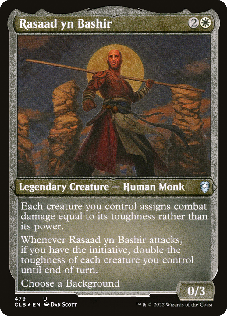 Rasaad yn Bashir (Foil Etched) [Commander Legends: Battle for Baldur's Gate]