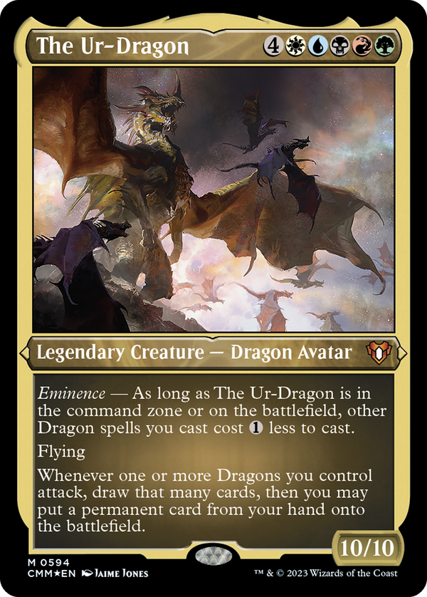 The Ur-Dragon (Foil Etched) [Commander Masters]