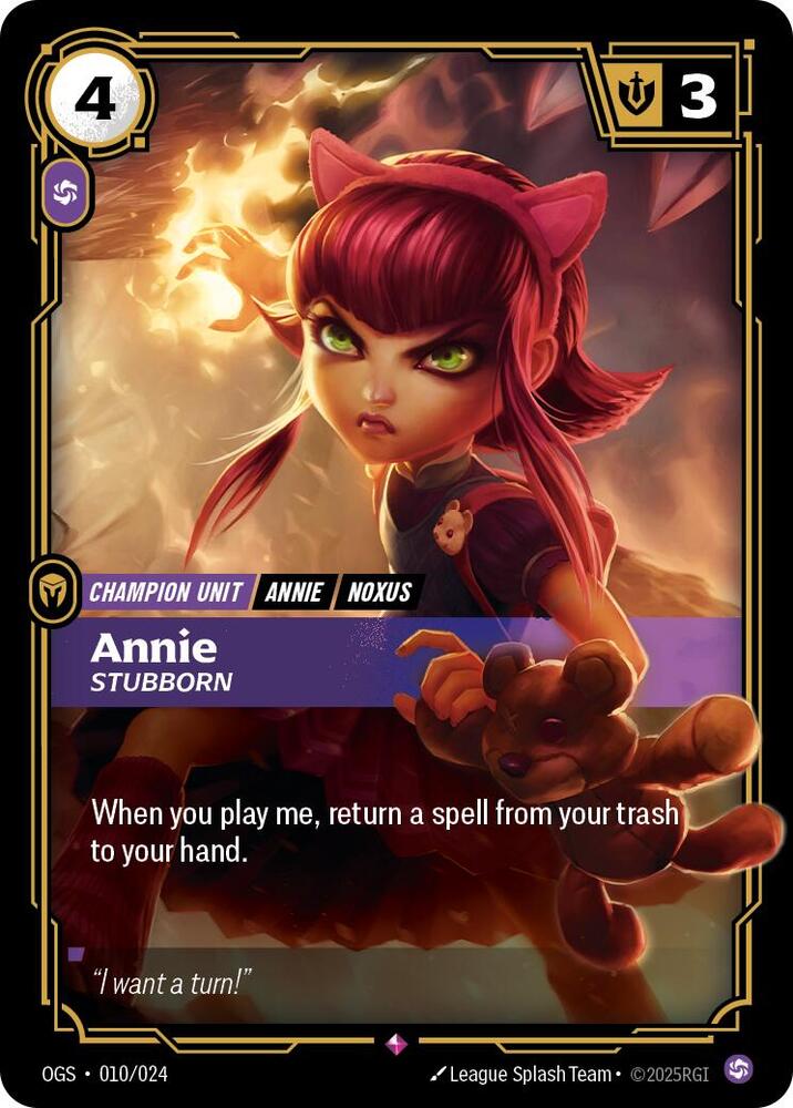 Annie - Stubborn OGS