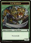 Cat Warrior (008) // Rat (003) Double-Sided Token [Commander 2017 Tokens]